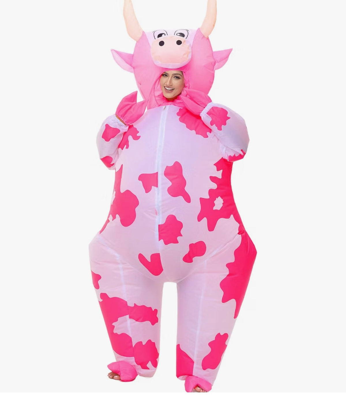 Inflatable Cow Costume Adult Cow Blow Up Suit Halloween (USA Express Delivery)