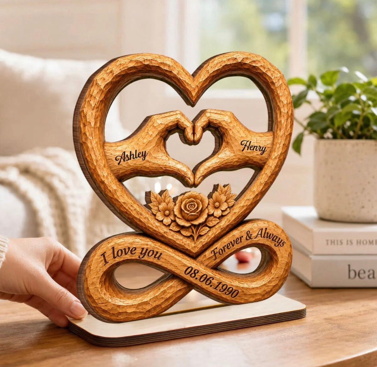 Personalized 2-Layered Wooden Plaque (Standard Delivery)