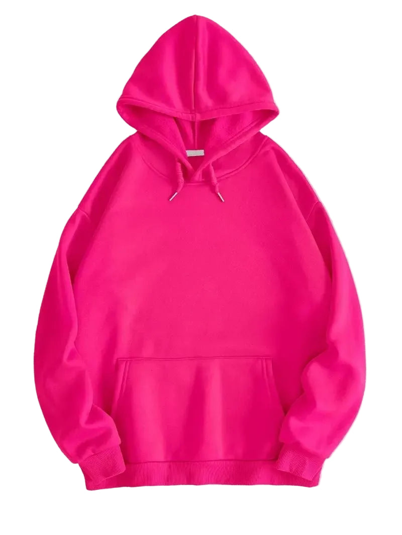 Solid Hoodie Pocket Long Sleeve Casual Sweatshirt (Standard Delivery)