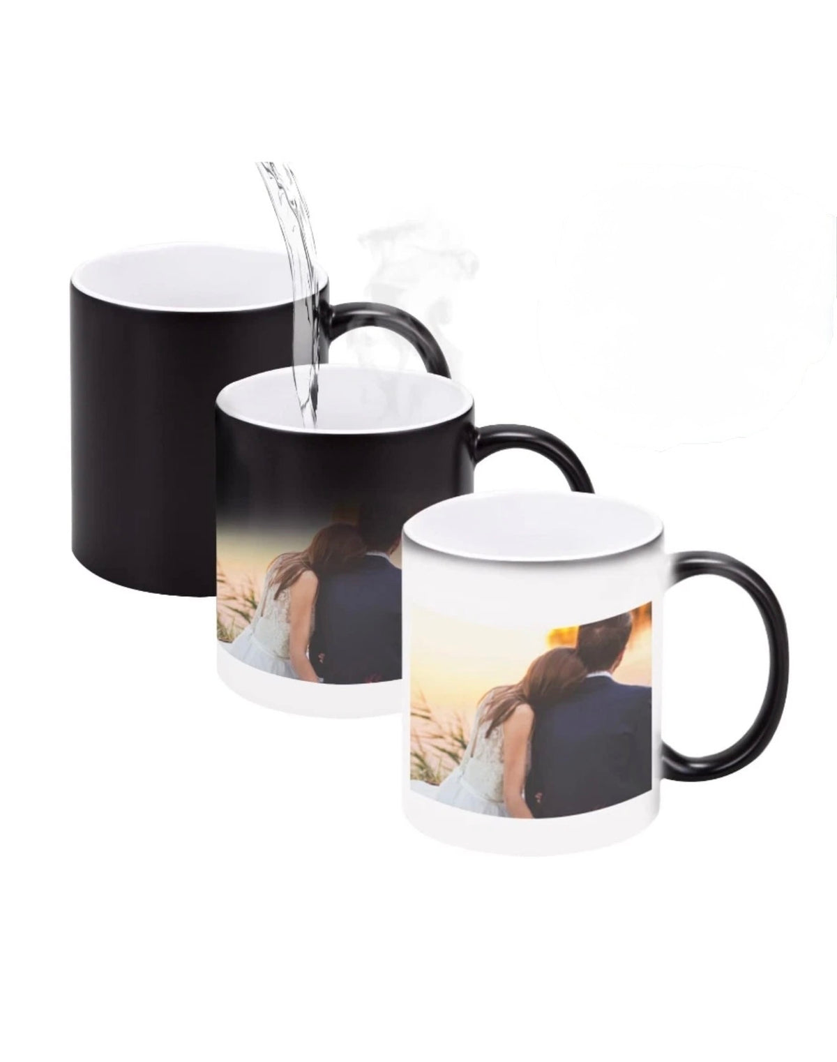 Magic Color Change Hot water Mug Custom Photo/Text ( Standard Delivery )