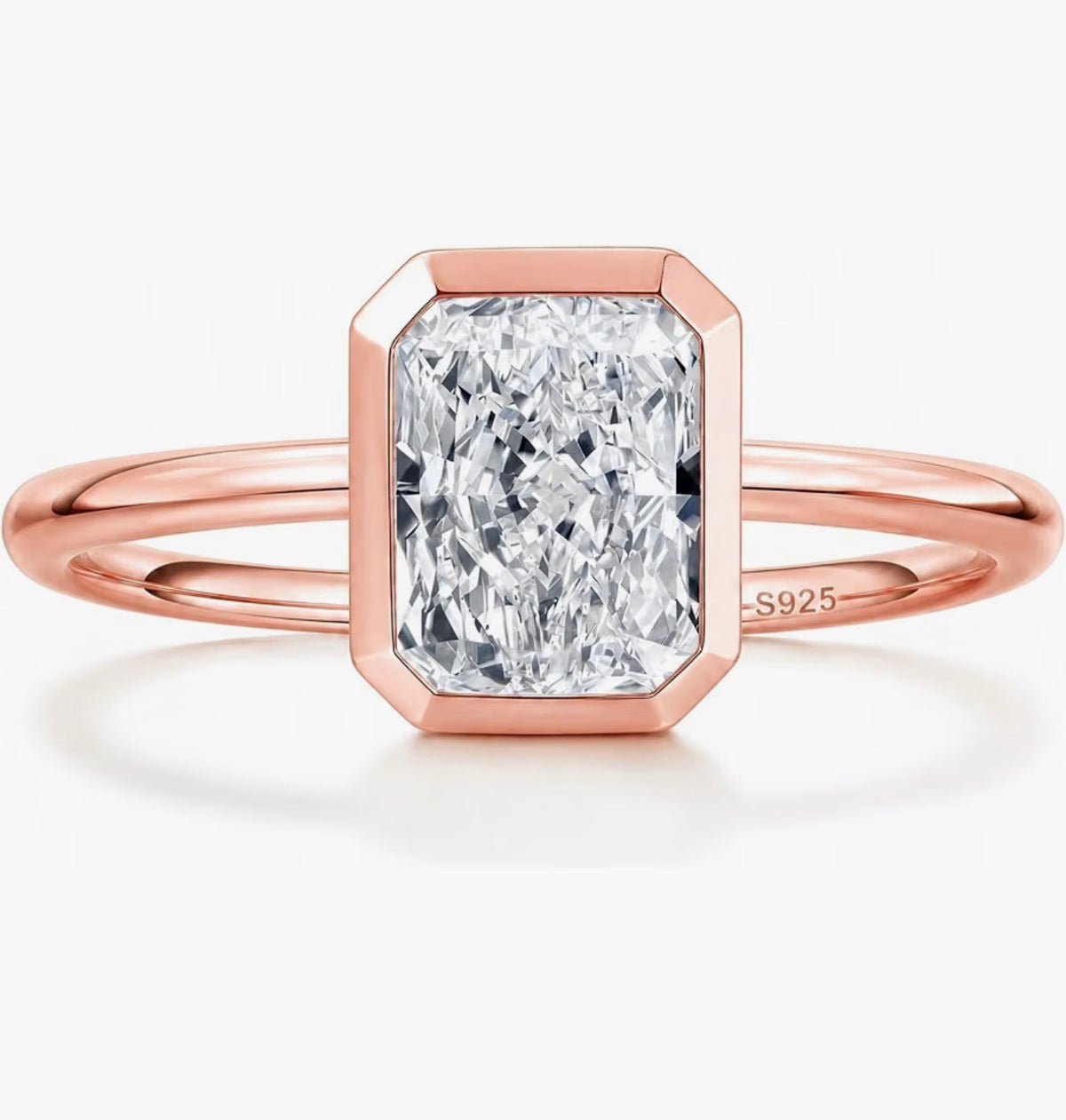 2/3/5CT Radiant Cut Moissanite Engagement Ring for Women ( Usa Express Delivery)