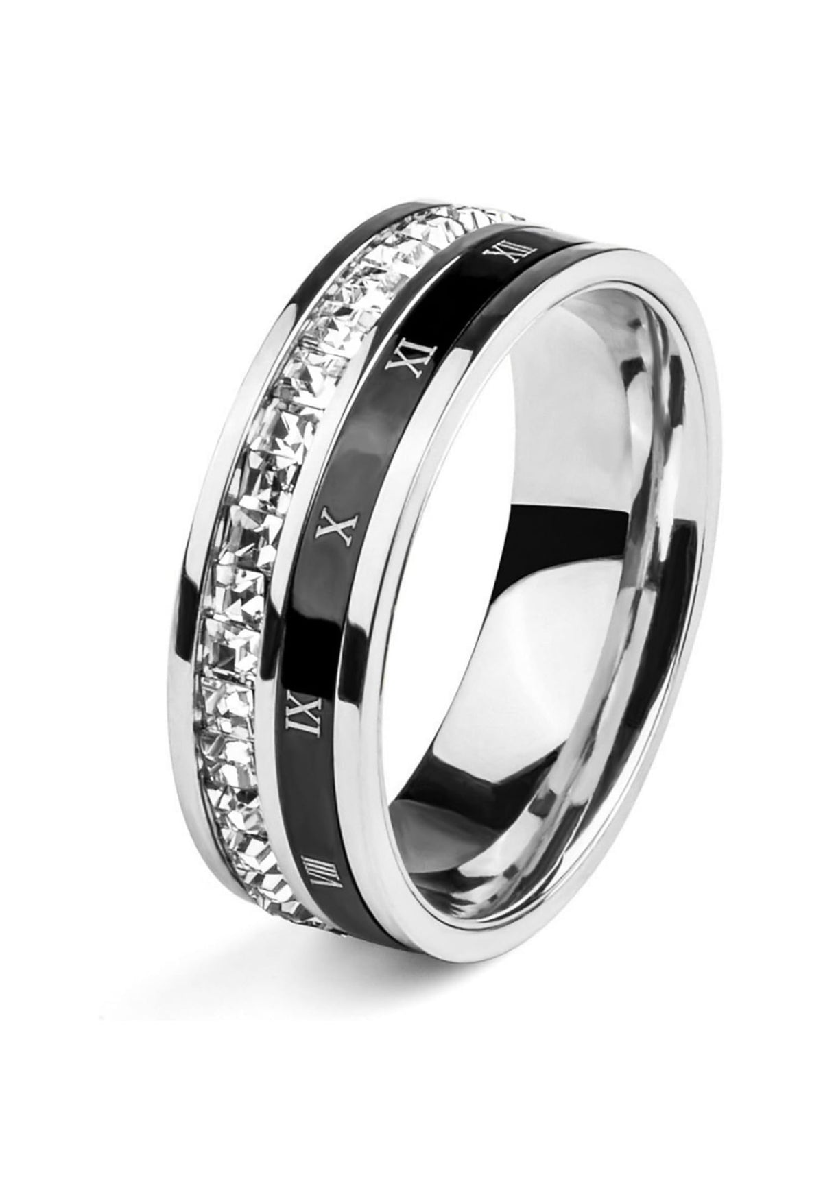 Gold Rings for Men, Masculine Gold Plated Roman Numeral CZ Pinky Ring for Men( Usa Express Delivery)