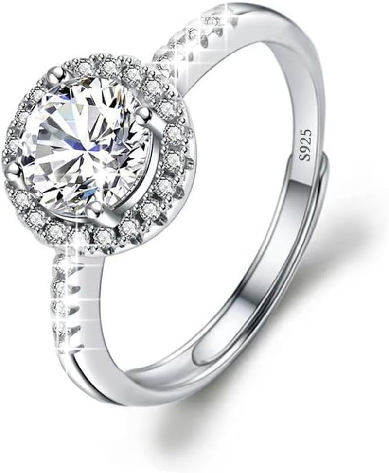 Moissanite Adjustable Engagement Ring ( Usa Express )