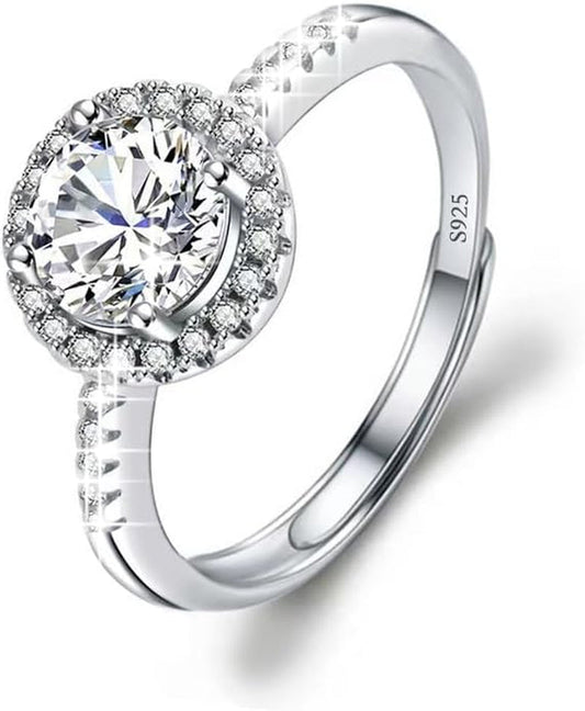 Moissanite Adjustable Engagement Ring ( Usa Express )