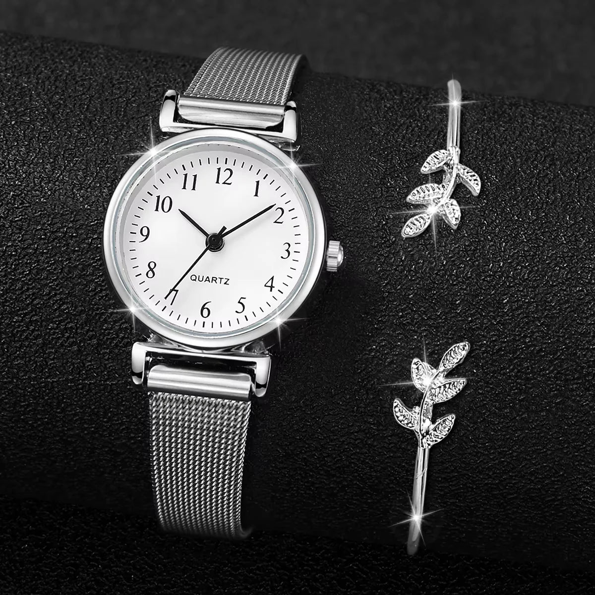 Arabic Dial Women Watch with Free Bracelet ( Standard Delivery )