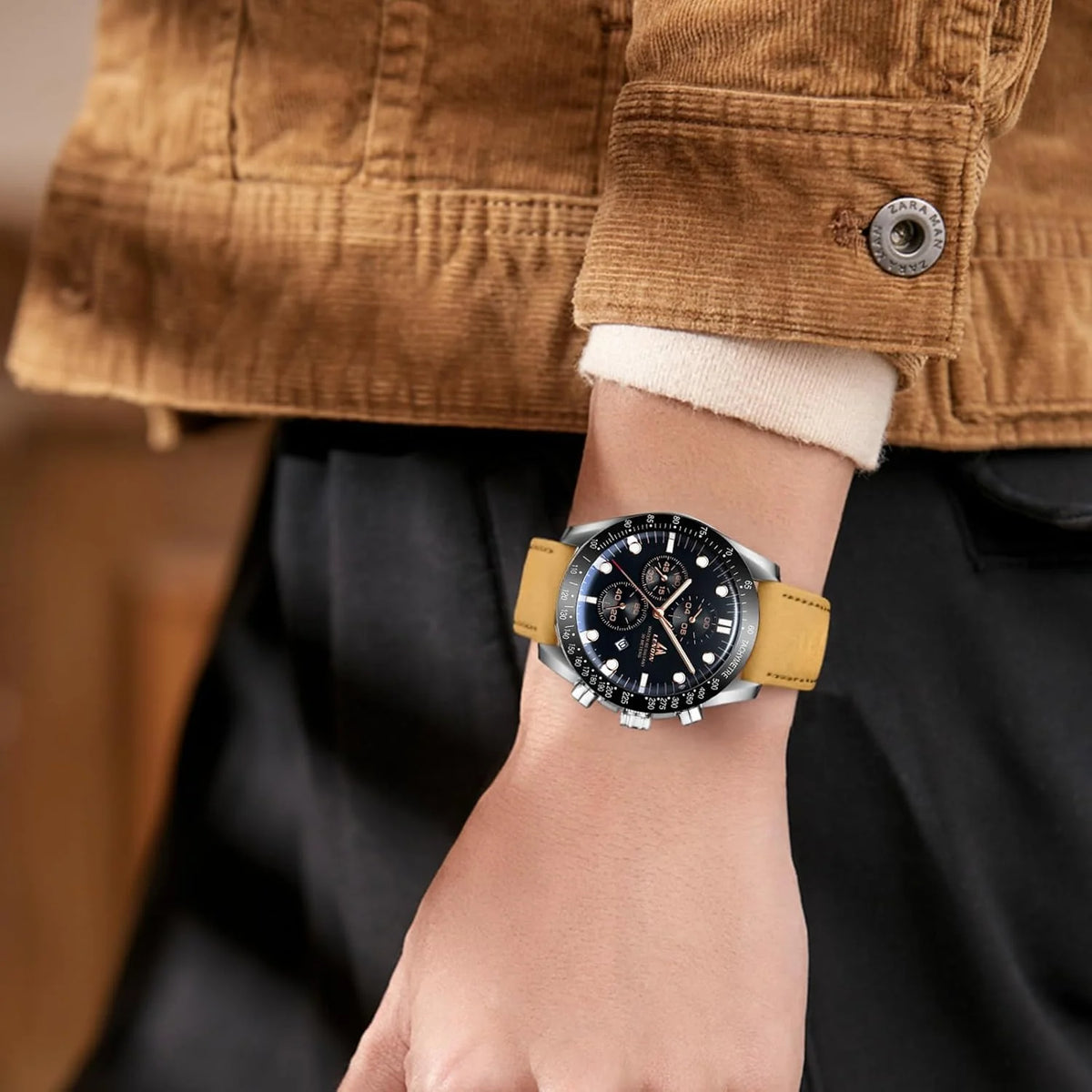 Mens Leather Watch ( Usa Express )