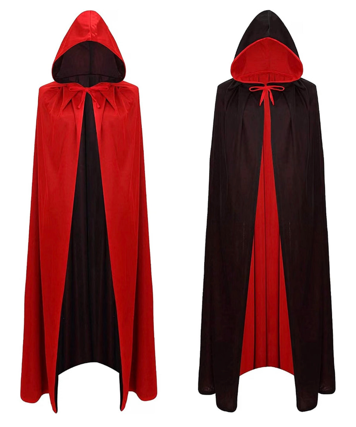 Vampire Hooded Cloak Reversible Witch Cape Robes Halloween Costumes (USA Express Delivery)