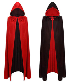 Vampire Hooded Cloak Reversible Witch Cape Robes Halloween Costumes (USA Express Delivery)