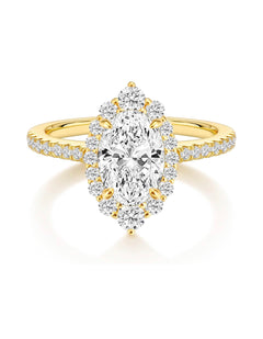 3CT Oval Cut CZ Engagement Rings for Women Halo Wedding Band( Usa Express Delivery)