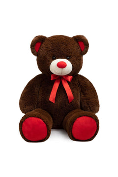 Big Teddy Bear Stuffed Animal Giant Teddy Bear Plush with Red Ribbon Bow Plush Toy Gift for Girlfriend Bride 36 inch (USA Express Delivery)