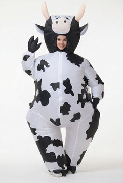 Inflatable Cow Costume Adult Cow Blow Up Suit Halloween (USA Express Delivery)