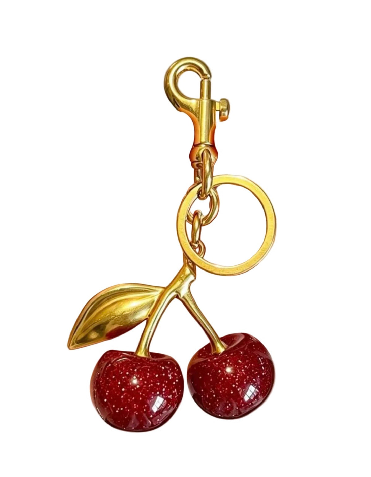 1pc Shiny Cherry Shaped Pendant Key chain (USA Express Delivery)