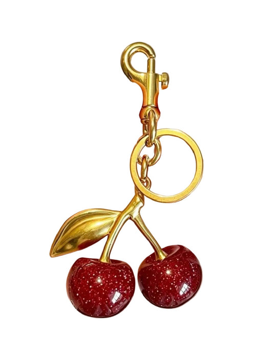1pc Shiny Cherry Shaped Pendant Key chain (USA Express Delivery)