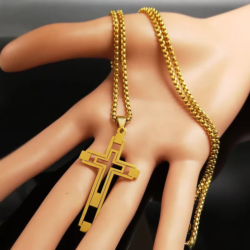 Cross Stainless Steel Necklaces for Man ( Standard Delivery )