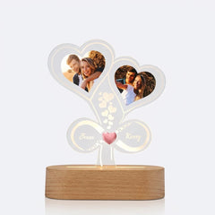 Custom Double-Heart Infinity Names LED Night Light