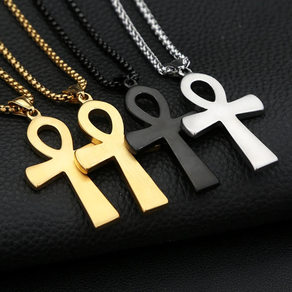 Egyptian Ankh Cross Pendant Necklace for Men ( Standard Delivery )