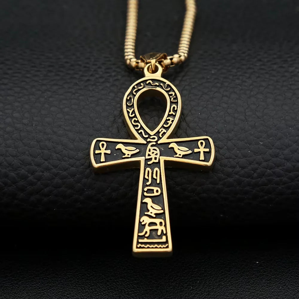 Egyptian Ankh Cross Pendant Necklace for Men ( Standard Delivery )