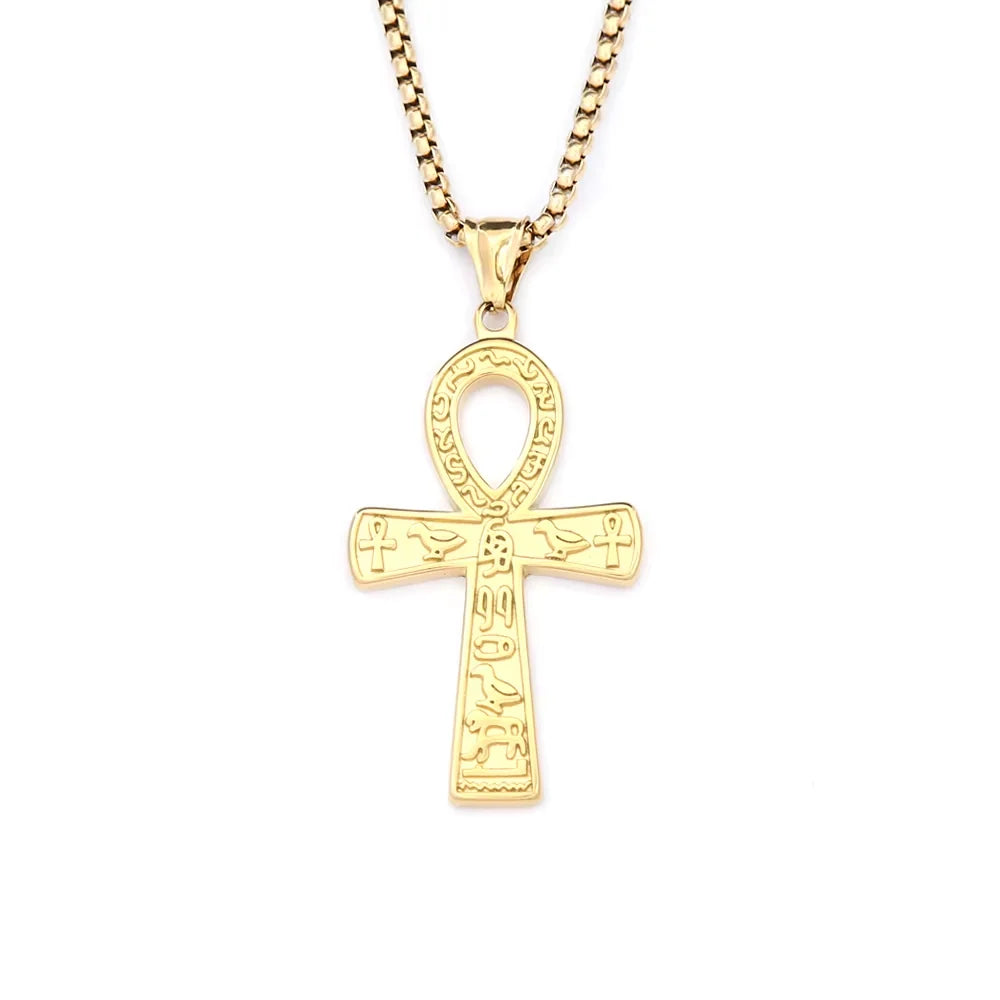 Egyptian Ankh Cross Pendant Necklace for Men ( Standard Delivery )