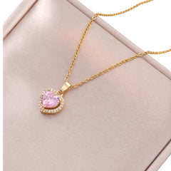 Pink Heart-Shaped Necklace for Women ( Standard Delivery )