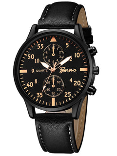 Men Casual Business Wristwatch Leather Strap( Usa Express Delivery)