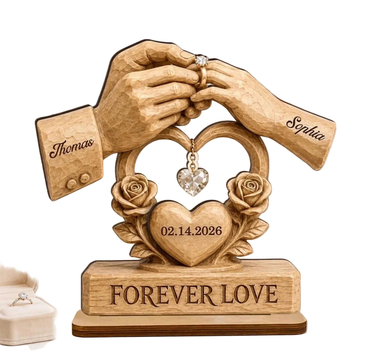 Personalized 2-Layered Wooden Plaque (Standard Delivery)