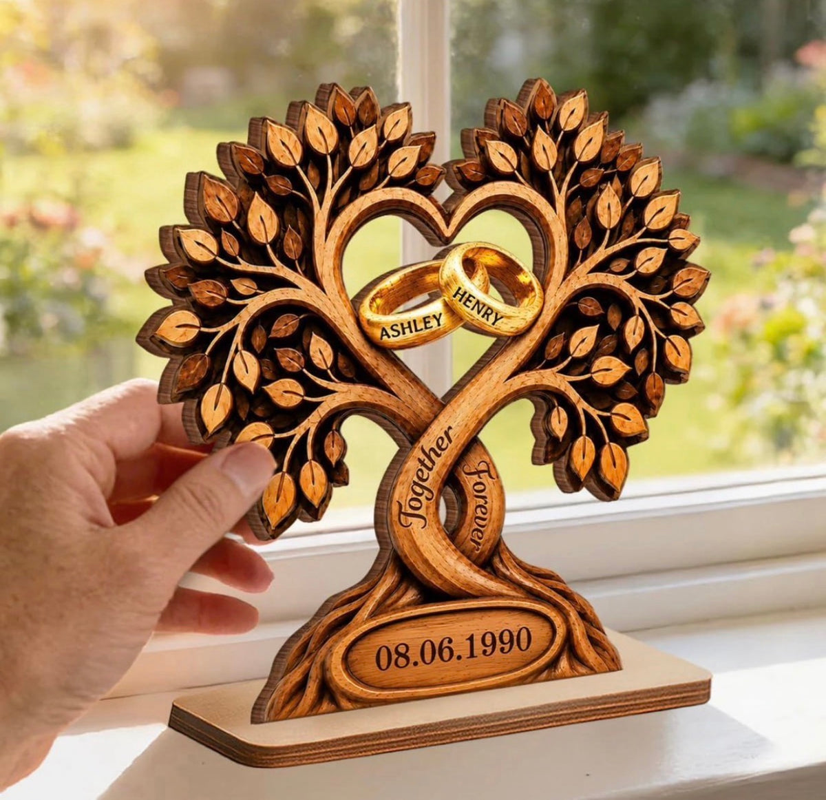 Personalized 2-Layered Wooden Plaque (Standard Delivery)