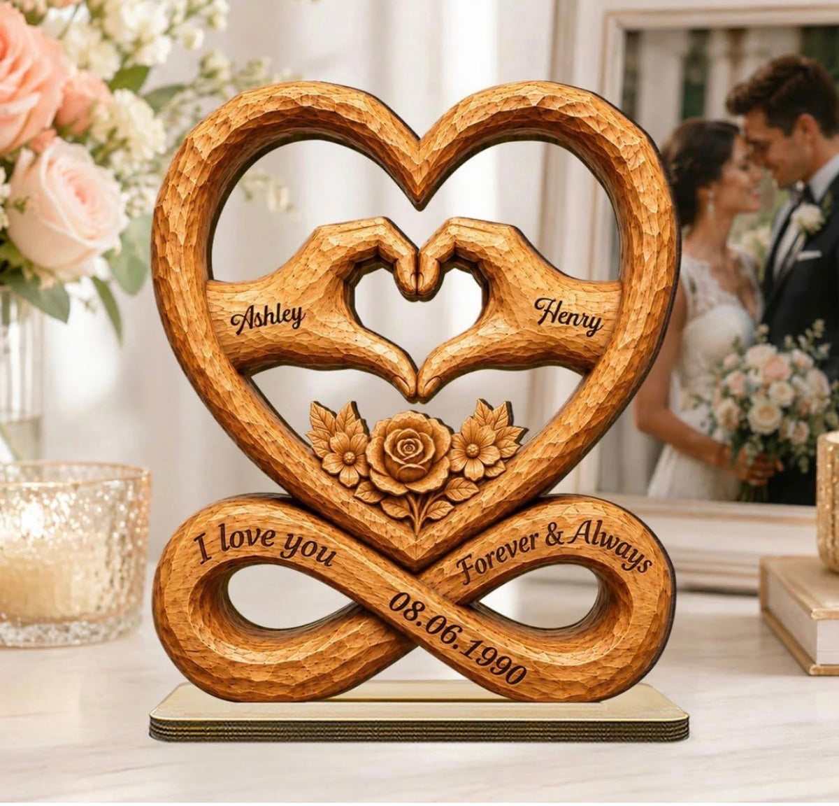 Personalized 2-Layered Wooden Plaque (Standard Delivery)