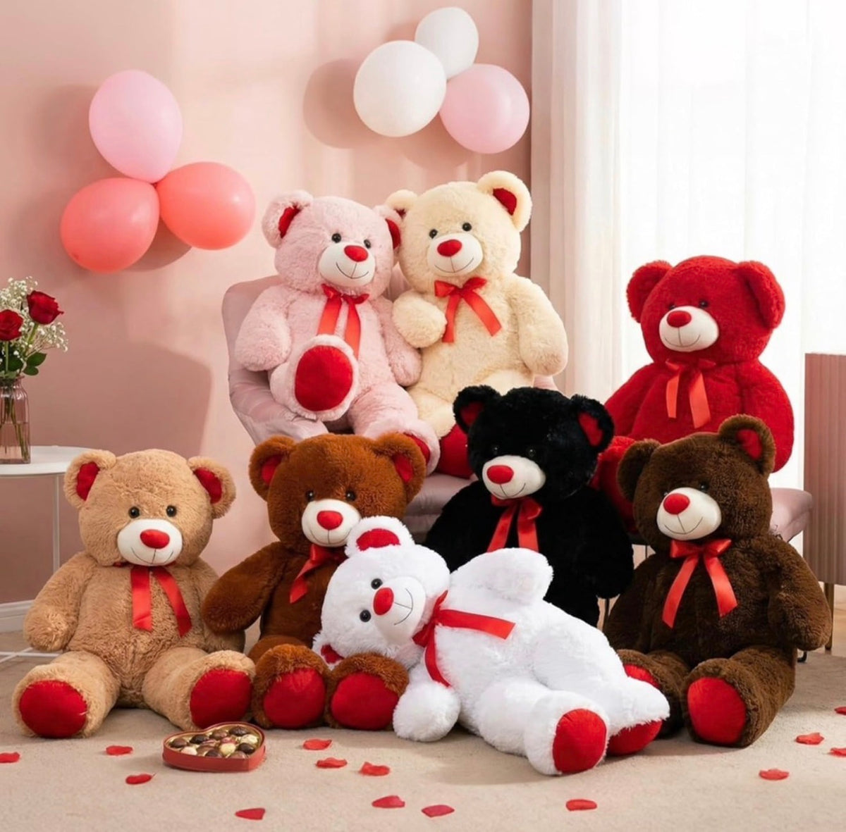 Medium Bear Lovely Teddy Bear  (USA Express Delivery)