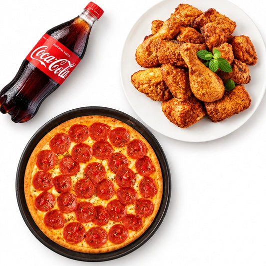 Rising Crust Pepperoni Pizza,Chicken,Free Coke ( Same Day Delivery USA & CANADA)