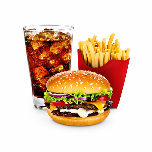 Burger,chips,Free Coke ( Same Day Delivery Usa )
