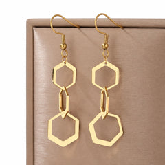 Women's Fashion Jewelry Gold Or Silver Geometric Dangle Drop Earrings 1-285(Standard Delivery)