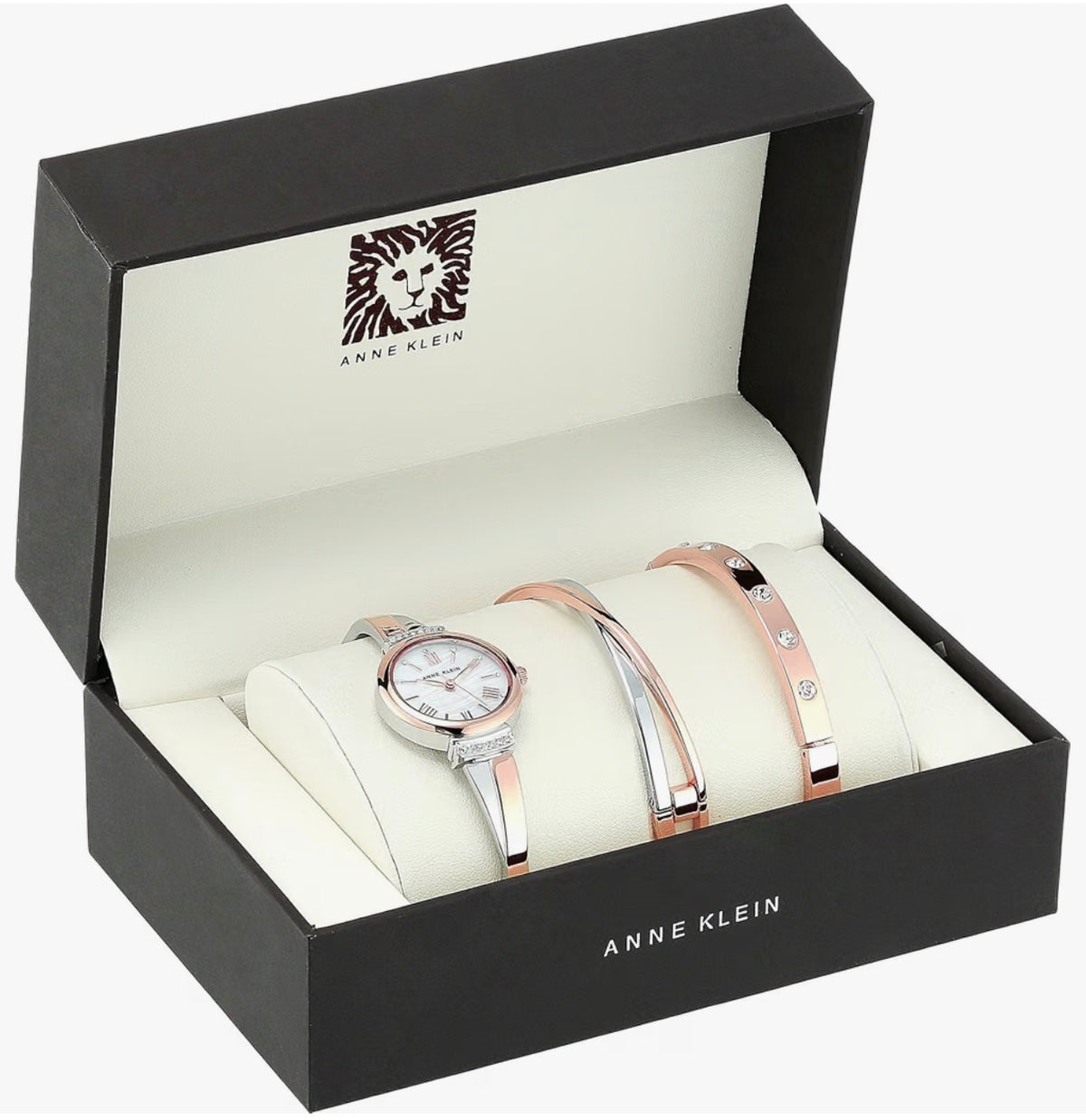 Women's Premium Crystal Accented Bangle Watch Set (USA Express Delivery)