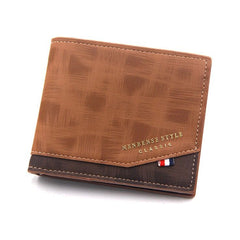Wallet brown PU Material 4 Card Holder 2 Money Pockets (USA Express Delivery)