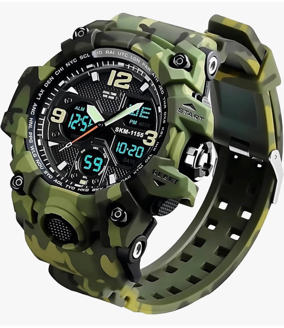 Cortella Mens Watch, Sports Outdoor Military Tactical Date Multi Function Timepiece, Water Resistant LED Alarm Chronograph Style Wrist Watches (USA Express Delivery)