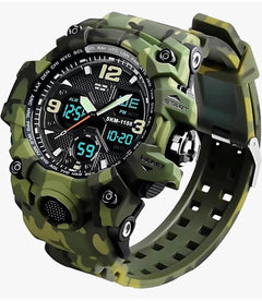 Cortella Mens Watch, Sports Outdoor Military Tactical Date Multi Function Timepiece, Water Resistant LED Alarm Chronograph Style Wrist Watches (USA Express Delivery)