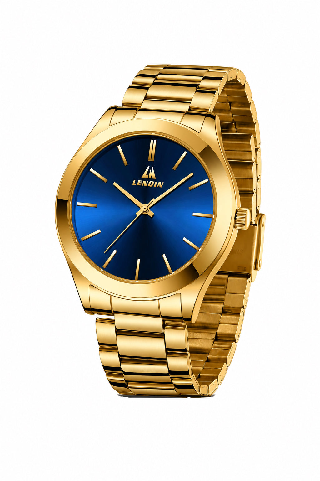 Gold Wrist Watch Gender-Neutral Minimalist Watch (USA Express Delivery)