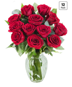 Fresh flower 12 Red Rose Bouquet (USA Express Delivery)