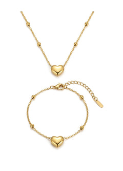 Plated Crystal Jewelry set Cubic Zirconia Dainty Choker Necklace Earrings Stud Gold Necklaces for Women (USA Express Delivery)