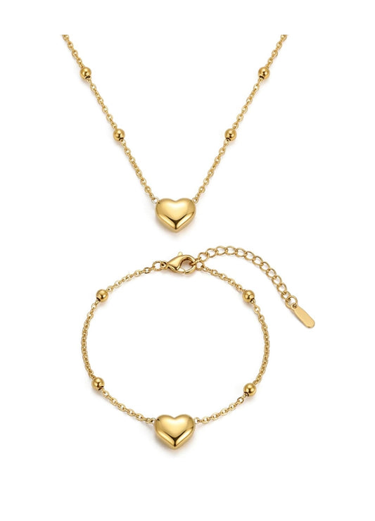 Plated Crystal Jewelry set Cubic Zirconia Dainty Choker Necklace Earrings Stud Gold Necklaces for Women (USA Express Delivery)