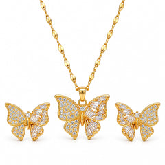 Plated Butterfly Necklace and Earrings Set for Women (USA Express Delivery)