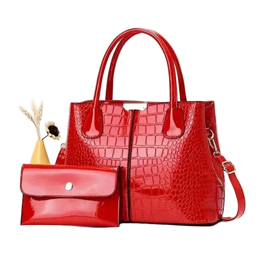 Women's Tote Bag 2024 Winter New European And American Fashion Crocodile Pattern Single Shoulder Crossbody Bag (Standard Delivery)