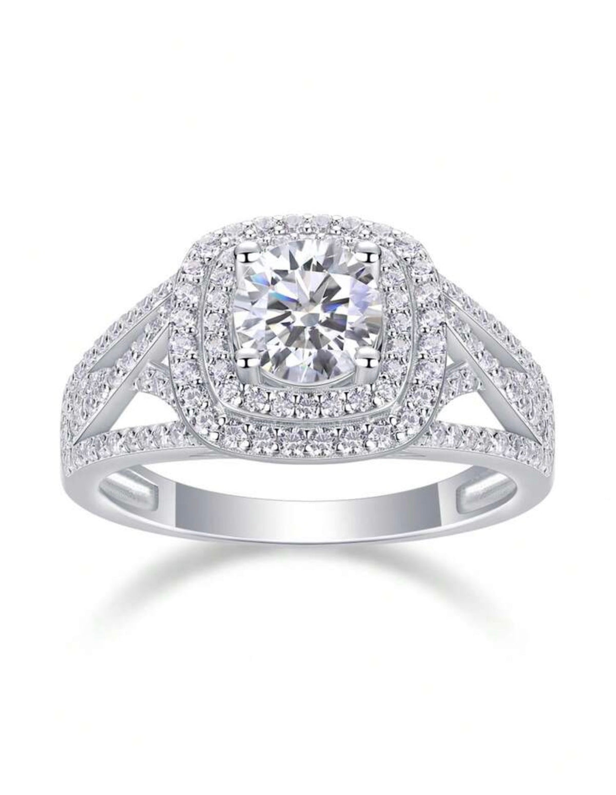 Moissanite Engagement Ring ( Usa Express Delivery)