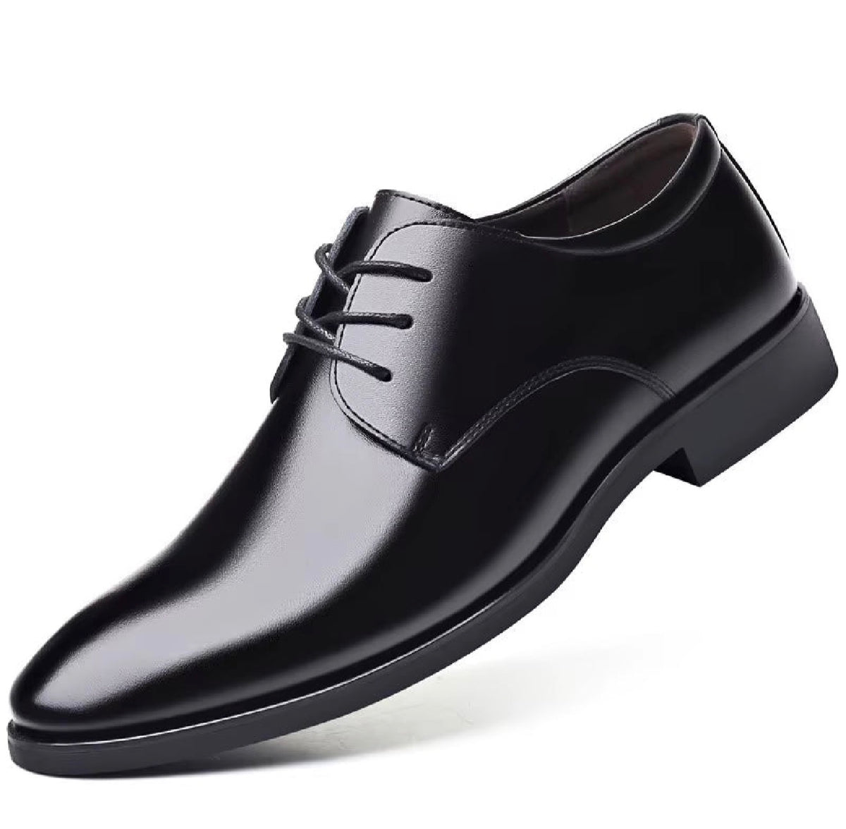 Men's New Business Leather Shoe Pointed Toe Shallow High Heel Shoe ( Standard Delivery )