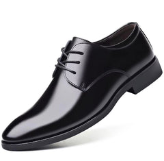 Men's New Business Leather Shoe Pointed Toe Shallow High Heel Shoe ( Standard Delivery )