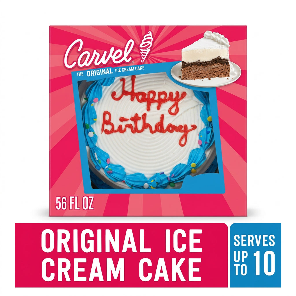 Carvel 8 inch Round Ice Cream Cake Serves up to 10( Same Day Delivery Usa )
