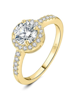 1.5ct Moissanite Round Cut Halo Engagement Rings for Women ( Usa Express Delivery)
