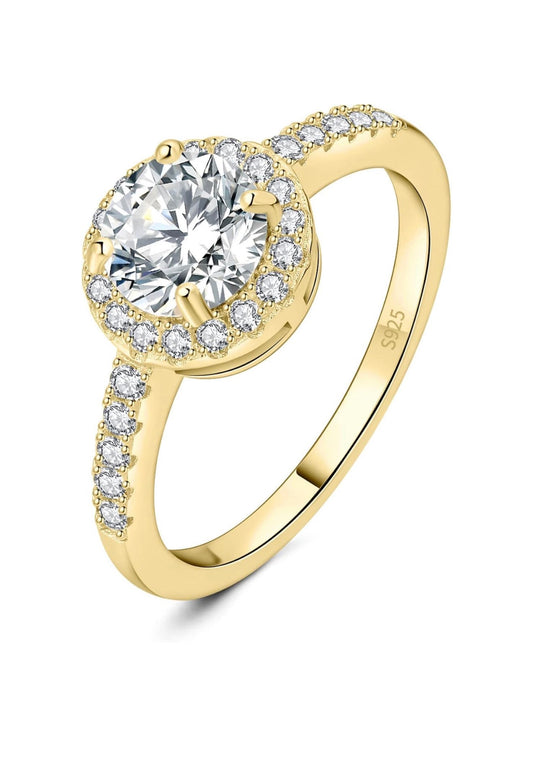 1.5ct Moissanite Round Cut Halo Engagement Rings for Women ( Usa Express Delivery)