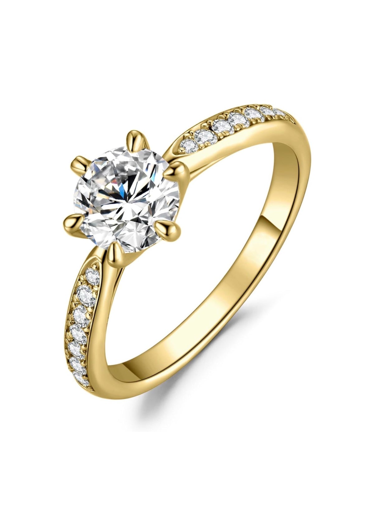 Cubic Zirconia Solitaire Engagement Rings for Women ( Usa Express Delivery)