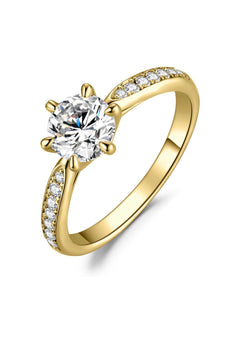 Cubic Zirconia Solitaire Engagement Rings for Women ( Usa Express Delivery)