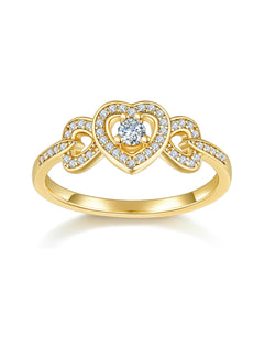 14K Gold/White Gold Plated Rings- Cubic Zirconia Simulated Diamond Band For Wedding- Love Infinity Silver Gold Rings for Women ( Usa Express Delivery)